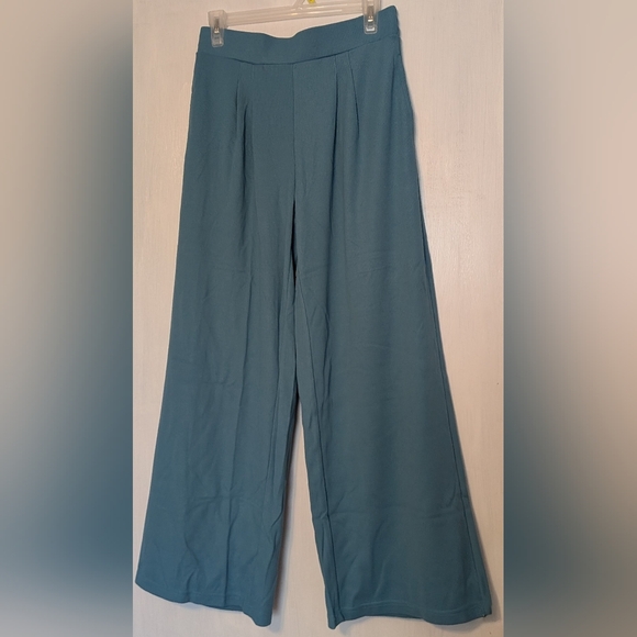 NWT Women's Teal Wide-Leg Pants - Picture 3 of 7